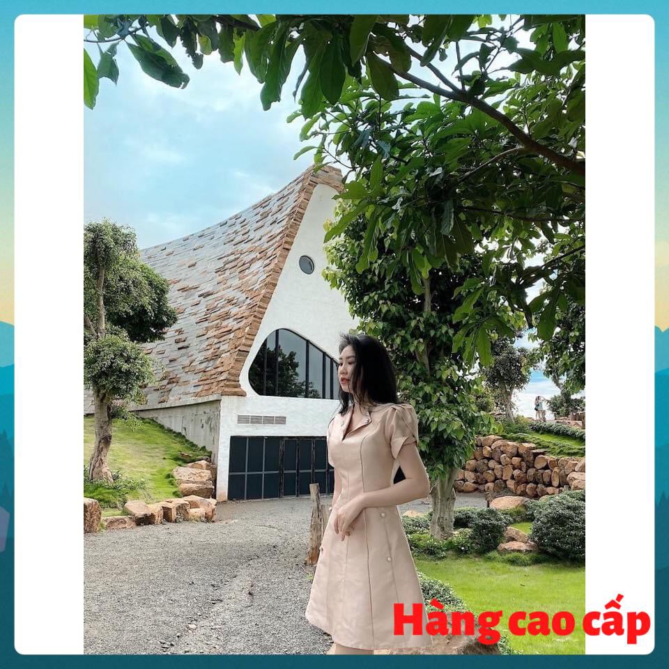(Hàng cao cấp) Đầm dạo phố dáng xòe cổ V - Bee Dress | BigBuy360 - bigbuy360.vn