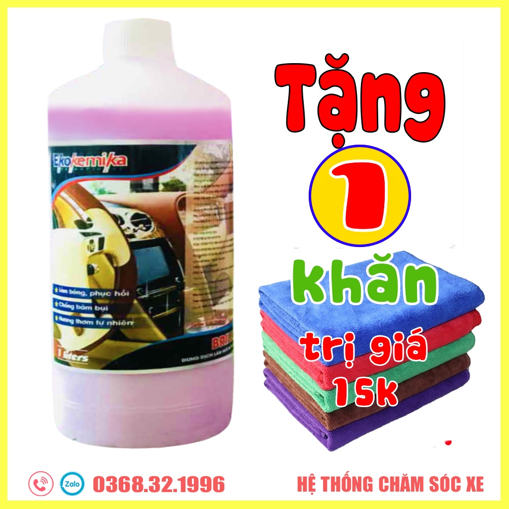 Dung Dịch Làm Bóng, Bảo Dưỡng Nhựa và Tablo - Dưỡng Nội Thất Ô tô Ekokemika BRILLIANT 1L