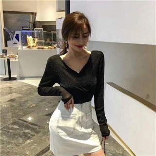 áo kiểu cổ đắp chéo