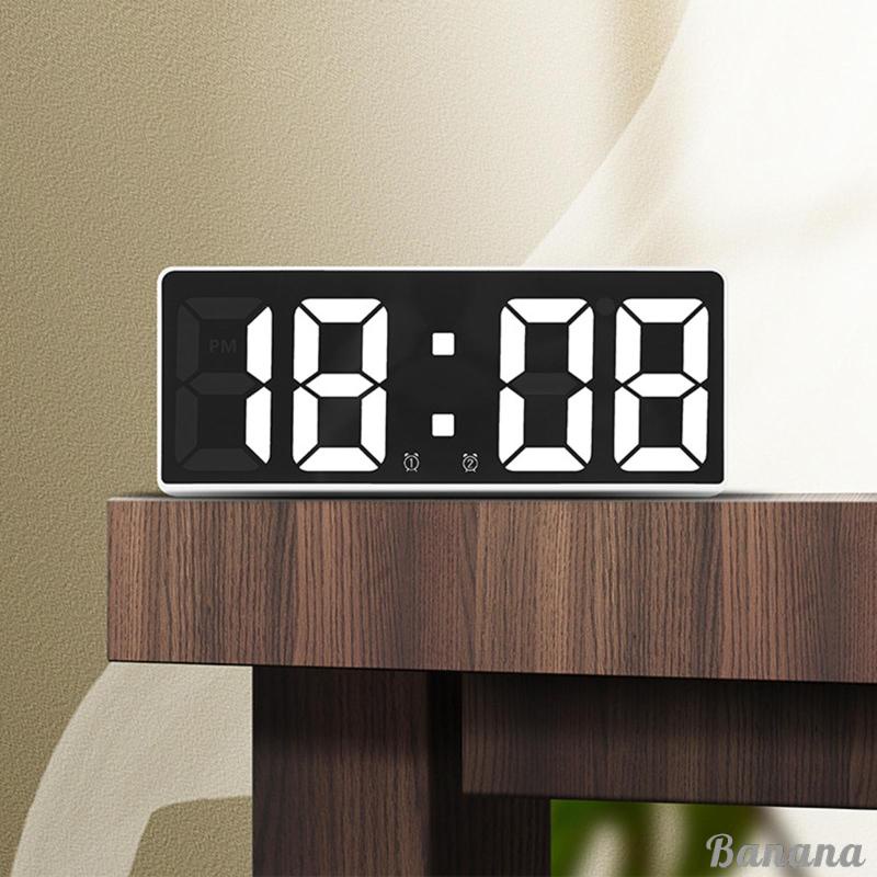 Đồng Hồ Báo Thức Điện Tử Màn Hình LED Cỡ Lớn Điều Khiển Bằng Giọng Nói Điều Khiển Nhiệt Độ Để Bàn Đầu Giường