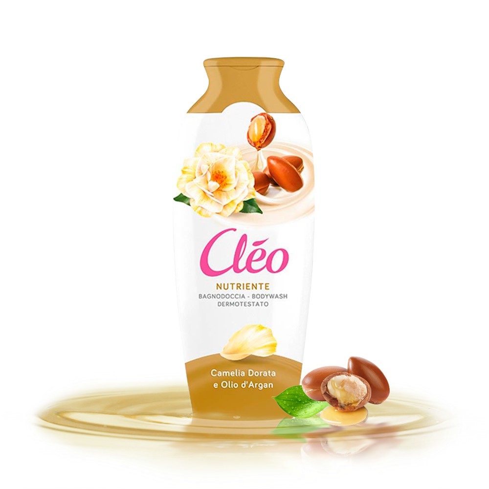 Sữa tắm nước hoa dưỡng da Cleo Camelia Argan 750ml - Nhập khẩu từ Ý