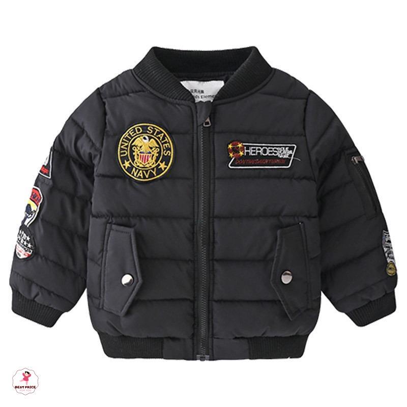 Áo khoác đại hàn bé trai 9 10 11 12 tuổi☑️ Áo bomber phao mùa đông size đại  25kg 30kg 35kg 40kg 45kg