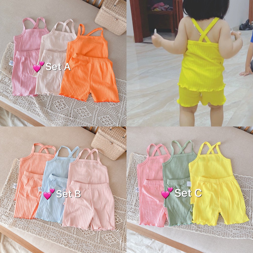 SET 3 BỘ HAI DÂY ĐAN LƯNG 100% COTTON XUẤT NHẬT BÉ GÁI