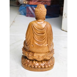 Tượng Phật thích ca gỗ bách xanh