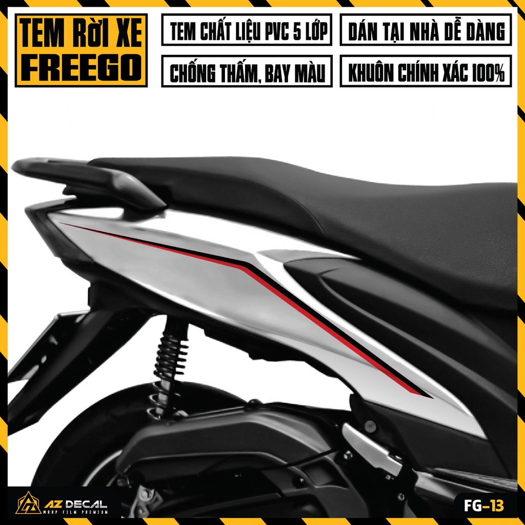 Tem Chỉ Dán Xe Yamaha FreeGo Đẹp Tinh Tế | FG-13 | Decal Rời Dễ Dán, Chống Nước, Dán Xe Bản Thường Và Bản Đặc Biệt