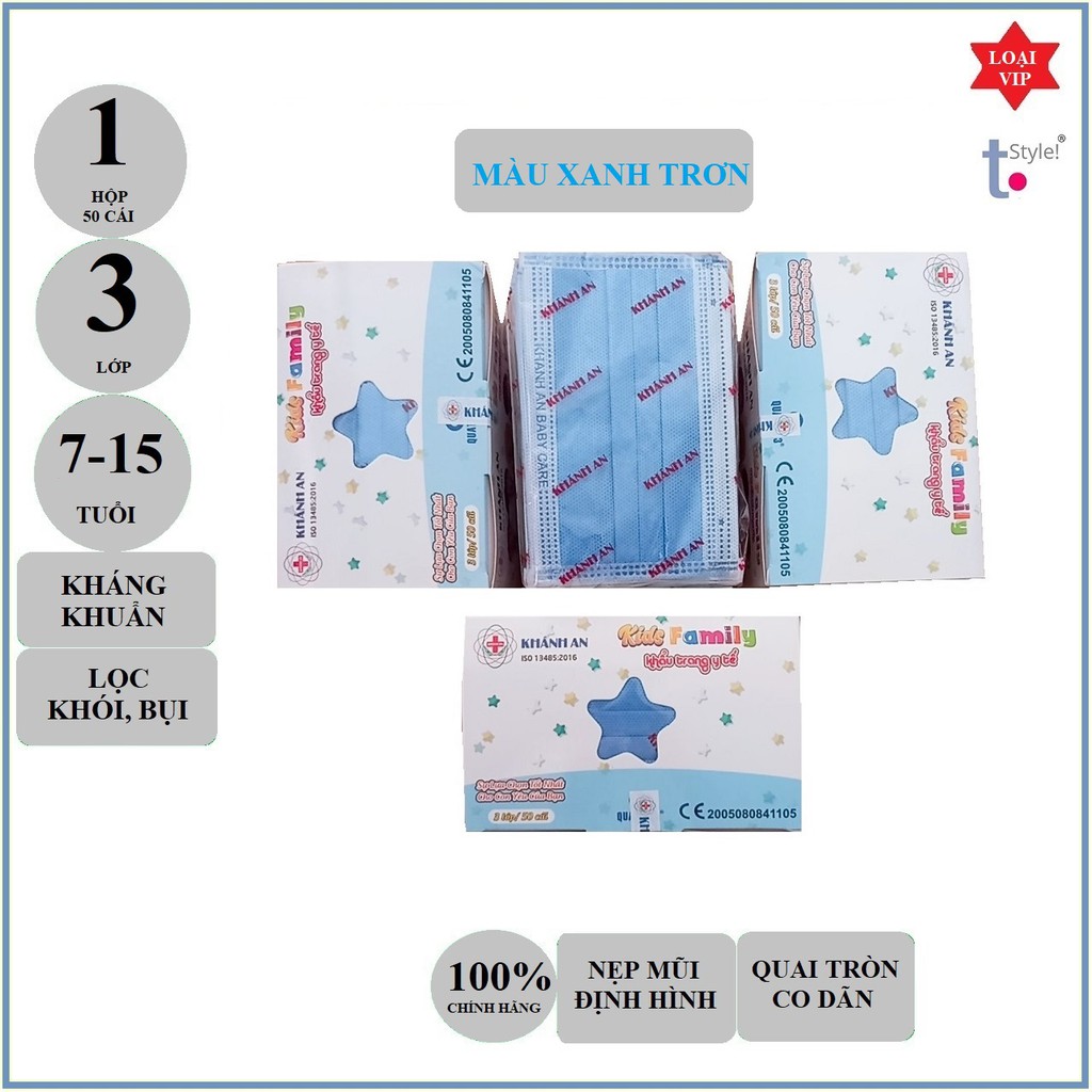 [ĐẠI LÝ CHÍNH HÃNG] Khẩu trang y tế Khánh An 4 lớp VẢI, GIẤY kháng khuẩn Xanh - Xám - Trắng - Người lớn - Trẻ em có hết | BigBuy360 - bigbuy360.vn