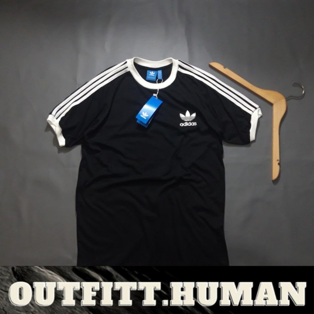 Áo Thun Adidas Kẻ Sọc Trắng Đen Trẻ Trung Năng Động 1