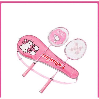 BỘ VỢT +  CẦU HELLO KITTY