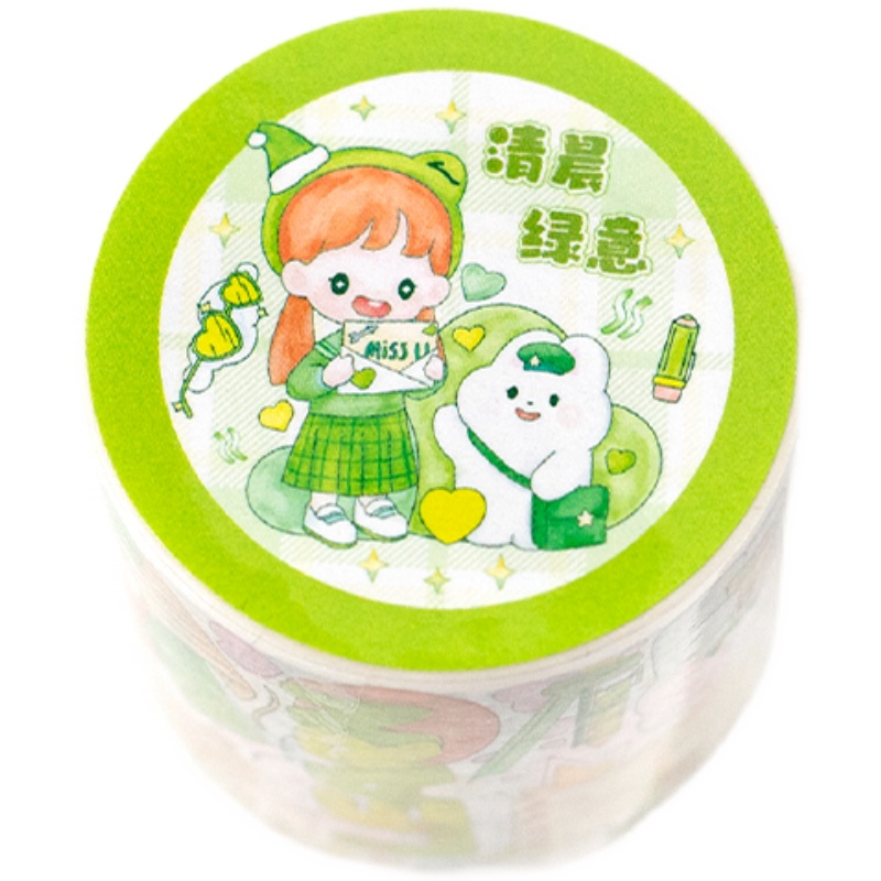 Mhamm 1 Cuộn Băng Keo Hình Động Vật Hoạt Hình Đầy Màu Sắc Dễ Thương