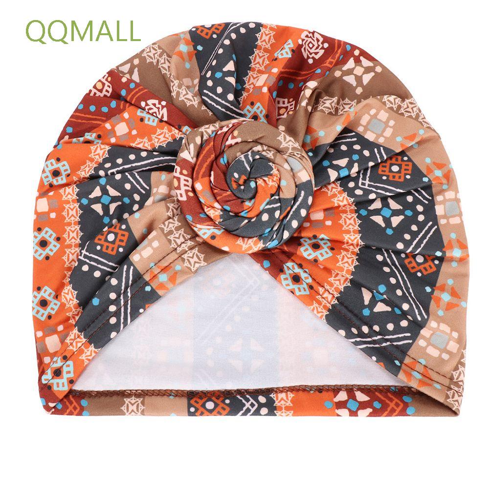 Mũ turban thắt nút co giãn họa tiết hoa nhiều màu thời trang cho nữ