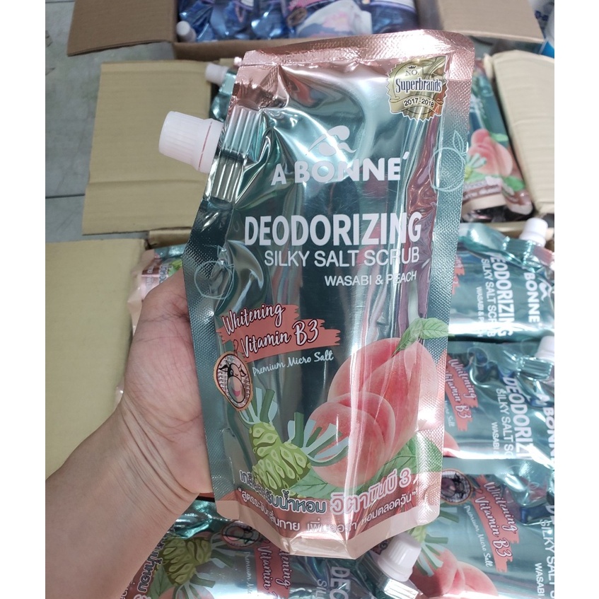 Muối Tắm A Bonne Deodorizing Hương Đào Khử Mùi Cơ Thể 350g