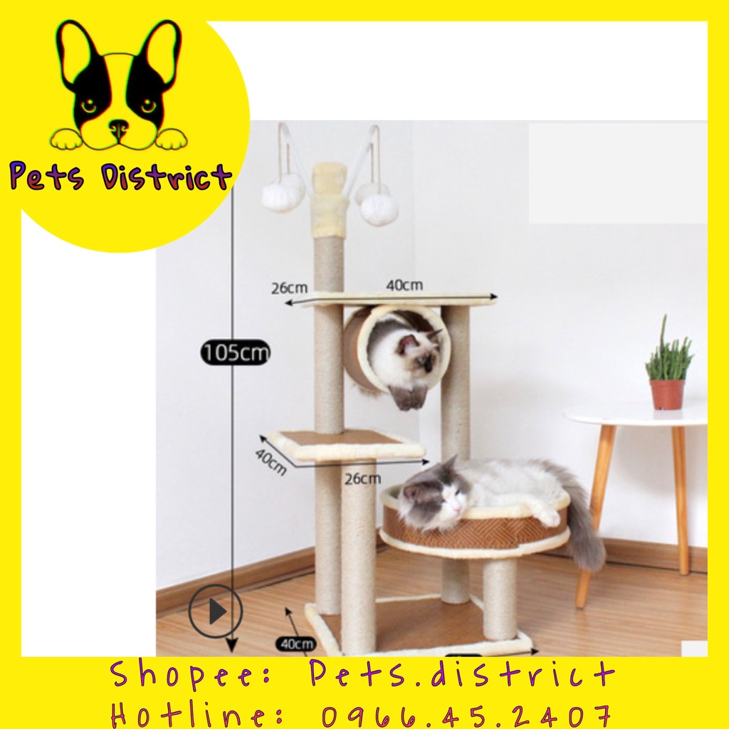 Cat Tree/ nhà cây cho mèo, hàng cao cấp , mèo chơi thoải mái