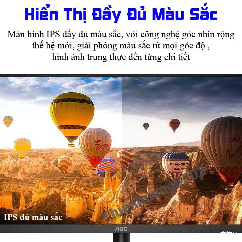 Màn hình máy tính 24 inch, Màn hình máy tính full viền AOC 24B2XHM/74 kết nối HDMI+VGA FullHD 1080P 75HZ Bảo hành 3 năm