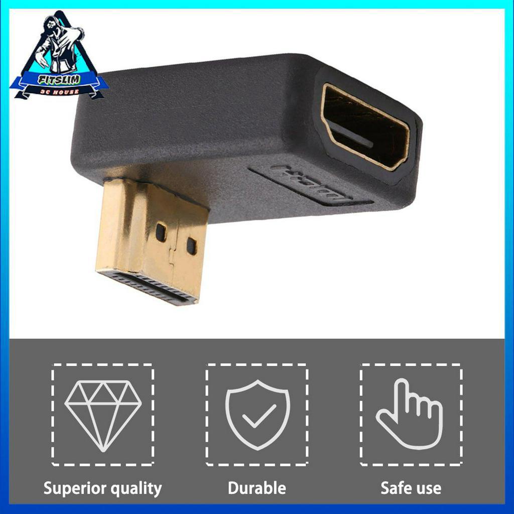 90 độ HDMI Một bộ chuyển đổi cổng nam sang nữ Bộ chuyển đổi mở rộng góc phải