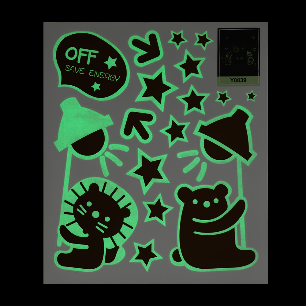 Miếng Dán Tường Dạ Quang Hình Mặt Trăng Hoạt Hình Độc Đáo Trang Trí Nhà Cửa DIY