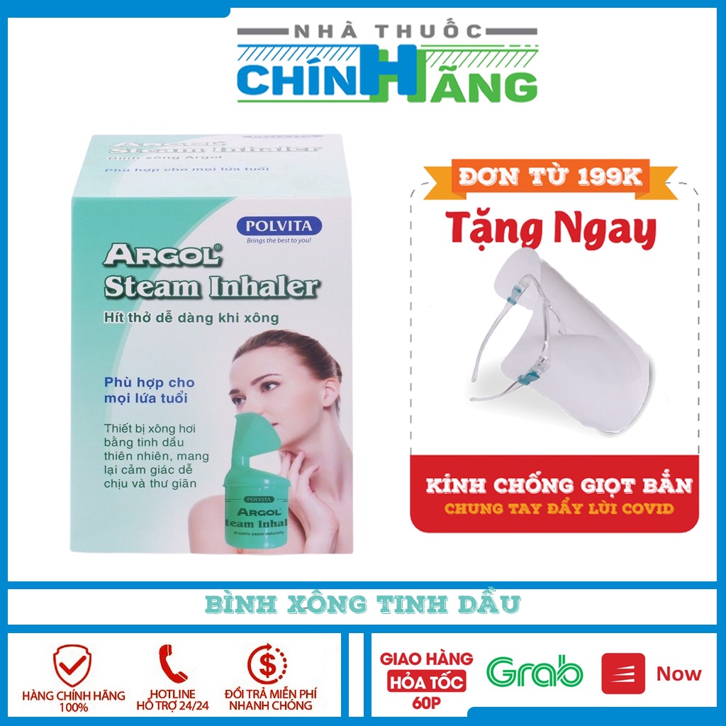 Bình xông mũi, xông tinh dầu – ARGOL STEAM INHALER - hộp 350ml