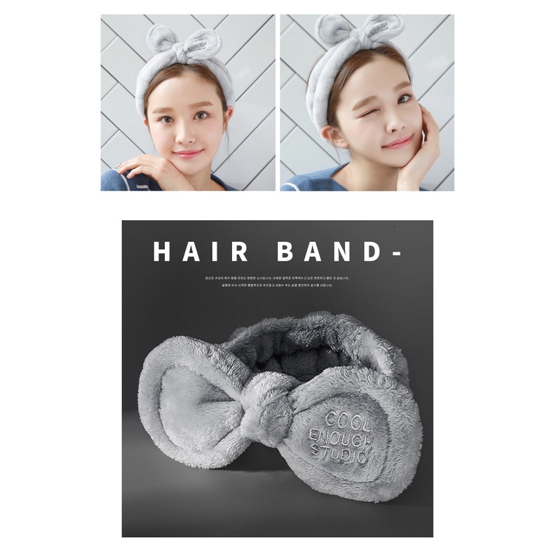 Băng đô rửa mặt turban, bờm rửa mặt trang điểm hàng cao cấp FREESIZE Missie