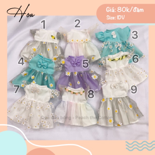 | OUTFIT DOLL | Đàm lưới hoa cho doll IDV