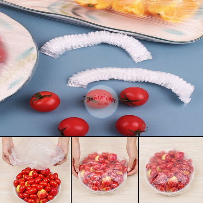 Set 200 màng bọc thực phẩm túi gấu co giãn tái sử dụng, bán lẻ rẻ như bán buôn