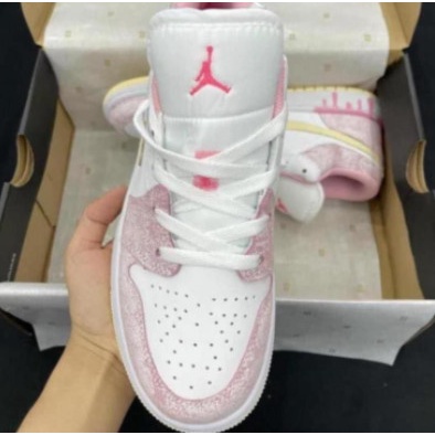 Giày Nữ Cổ Thấp Jordan1 ,Giày Hồng Vảy Sơn Full Box Bill | BigBuy360 - bigbuy360.vn