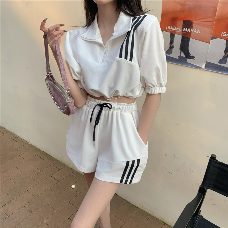 IELGY Set Áo + Quần Short Thể Thao Ống Rộng Thời Trang Hè 2021 Cho Nữ (Có Bán Lẻ)