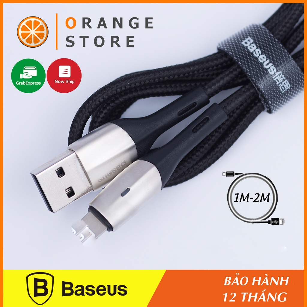 Dây sạc chính hãng Baseus sạc nhanh 2.4A dây sạc dài 1M/2M hỗ trợ sạc