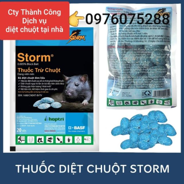 Thuốc diệt chuột Storm 5 gói × 20 viên