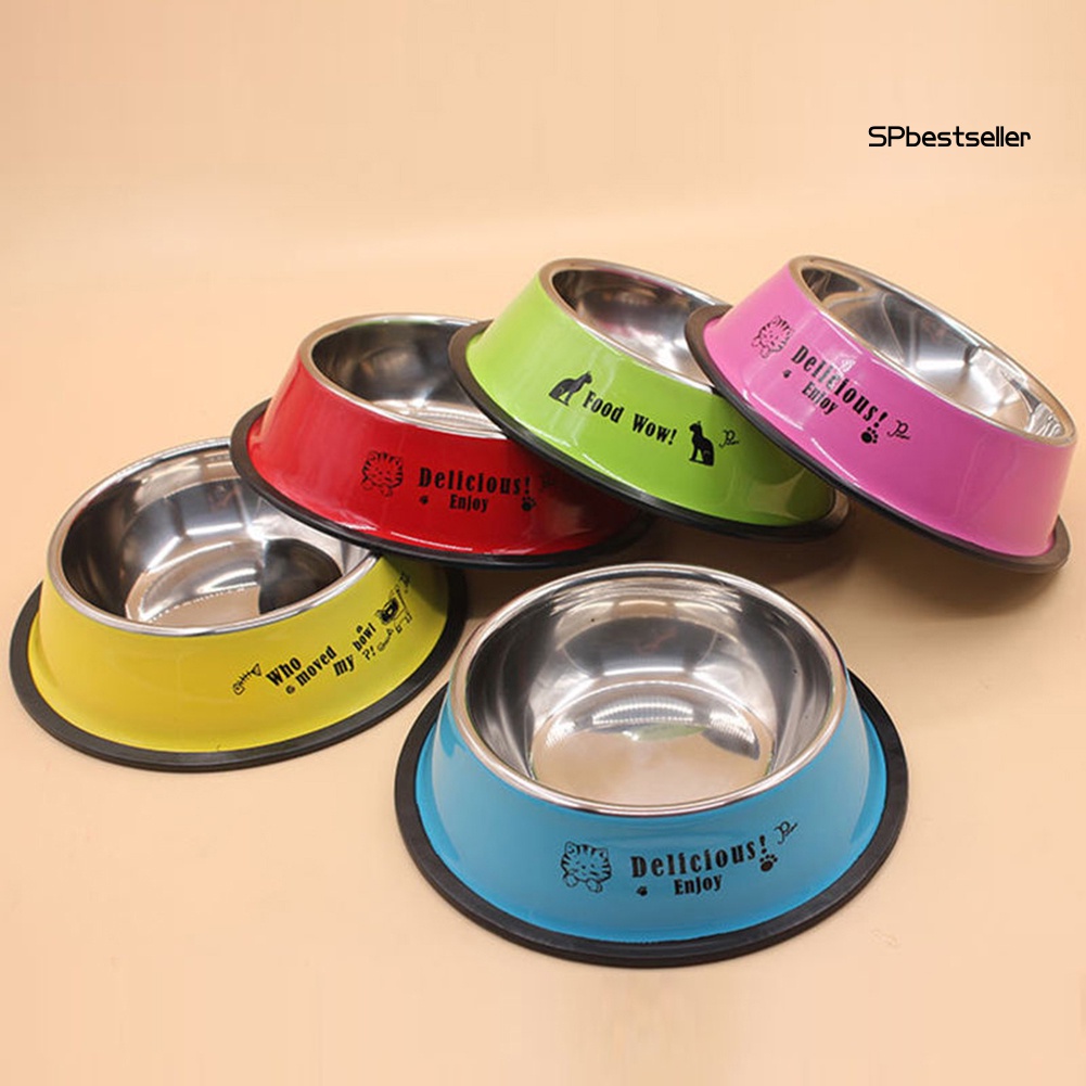 Tô Đựng Thức Ăn Cho Thú Cưng Bằng Thép Không Gỉ Chống Trượt