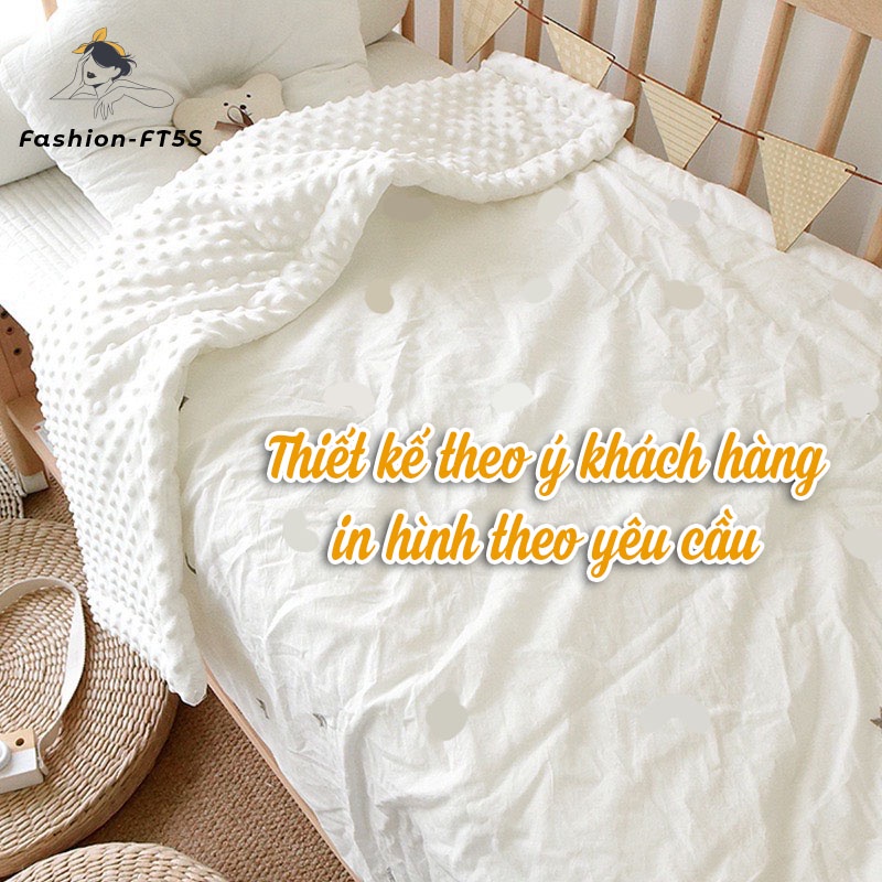 Chăn Hạt Đậu 2 lớp in hình theo yêu cầu cho bé - Chăn cao cấp - Chăn Mùa Đông - Chăn đắp Điều Hòa