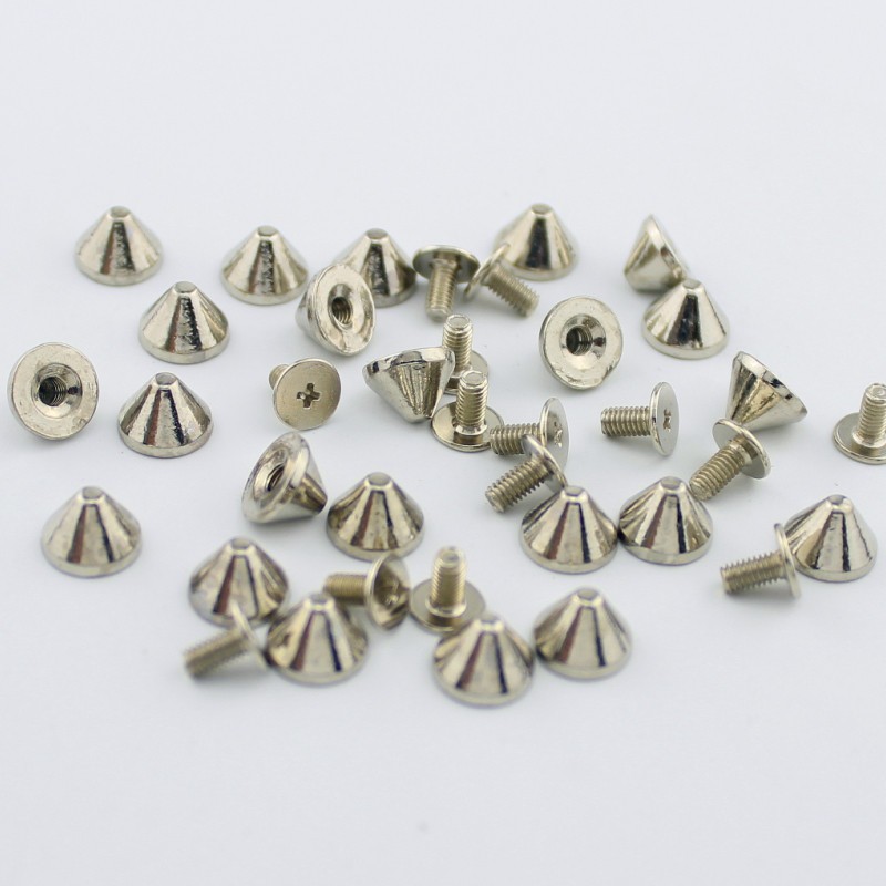 Bộ 50 Đinh Tán Bạc 9x6mm Cho Đồ Da