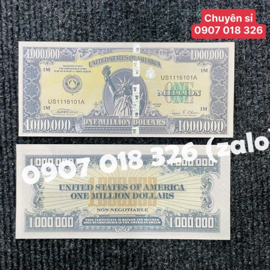 Tờ Tiền 1 Triệu USD Lưu Niệm, Triệu Đô Siêu Cấp Mỹ Kỷ Niệm Có Bảo An Huỳnh Quang Đẹp Mắt
