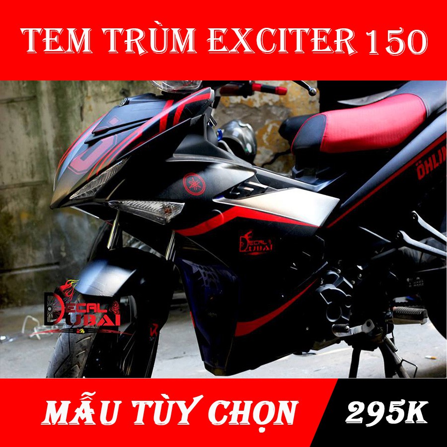 Tem Trùm Exciter 150 Đen Nhám Đỏ