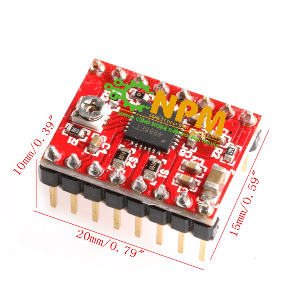 driver động cơ bước A4988 (shield cnc v3 arduino)