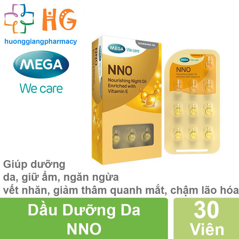 Viên khóa ẩm NNO cung cấp Vitamin E và dầu Jojoba (Hộp 30 Viên)