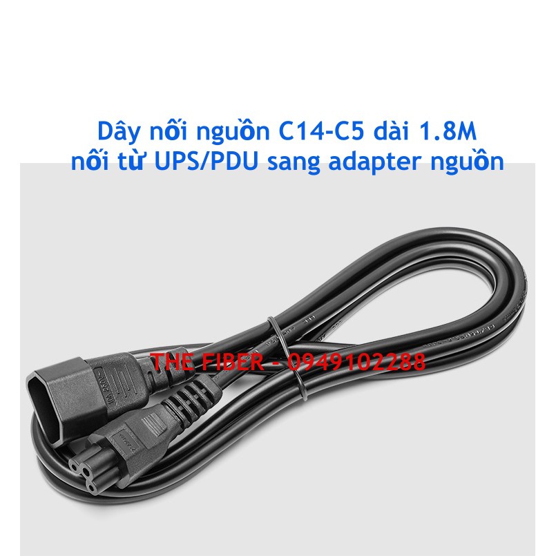 Dây nối nguồn C14-C5 dài 1.8M nối từ UPS/PDU sang adapter nguồn