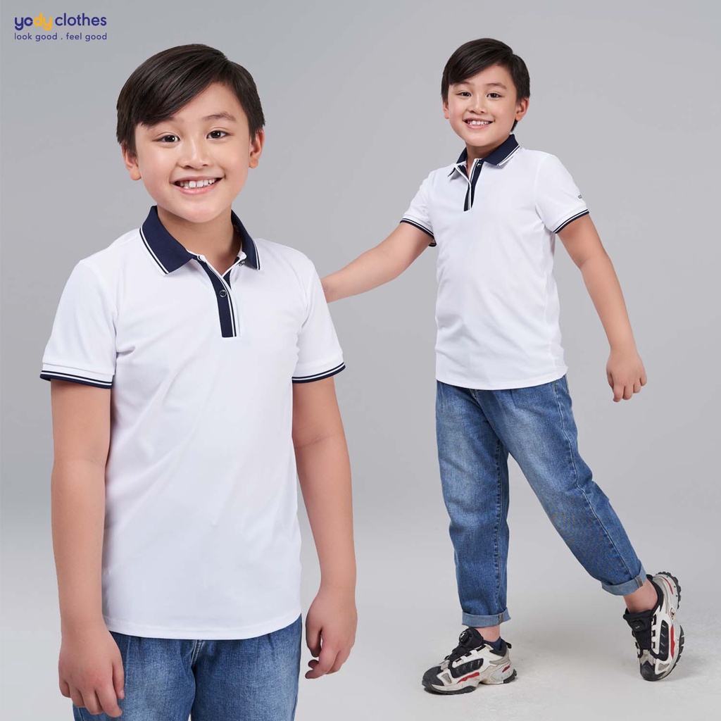 Áo polo trẻ em YODY vải Airycool thoáng khí, thấm hút tốt nhiều size nhiều màu APK5001