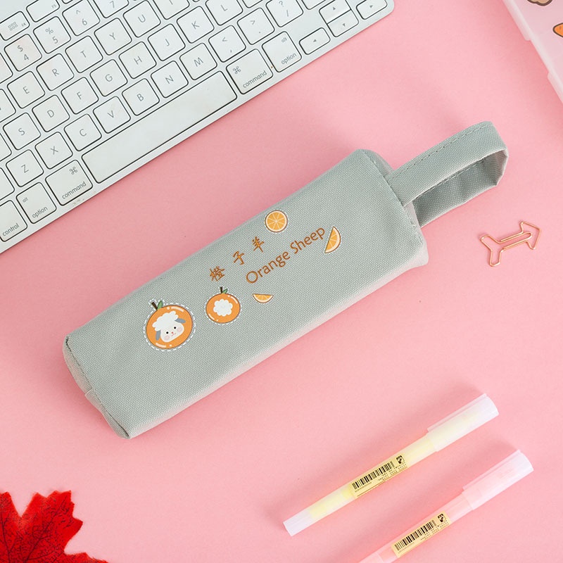 Túi Đựng Bút Chì Di Động Họa Tiết Trái Cây Hoạt Hình Tươi Mới Đơn Giản Nhỏ Gọn Cho Học Sinh Ốp