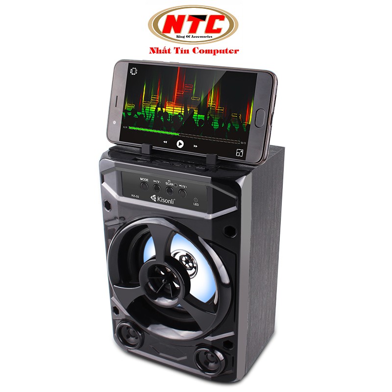 Loa bluetooth Kisonli KK-02 có quai xách - hỗ trợ USB/Thẻ nhớ/FM/AUX (Màu ngẫu nhiên)