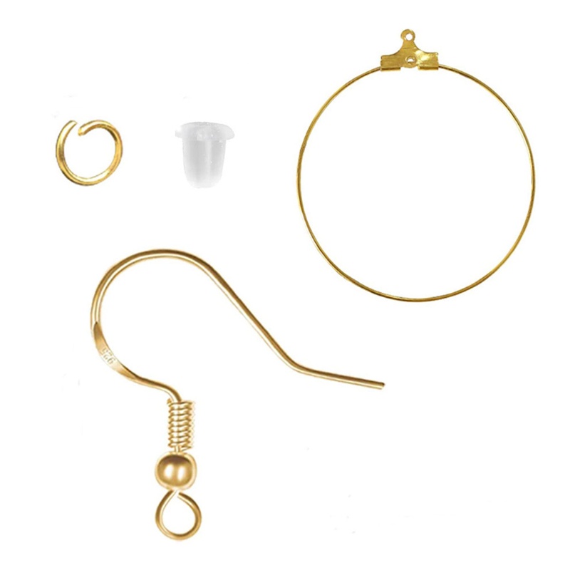 Bộ Móc Làm Bông Tai DIY Màu Vàng Đồng