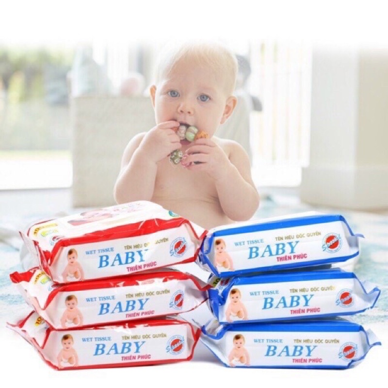 Gói khăn ướt Baby Vitamin E cho bé 100 tờ Giá Tốt