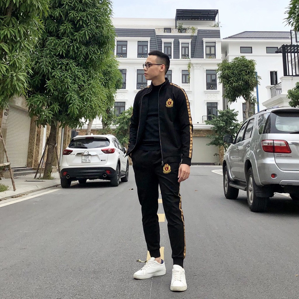 Bộ thu đông nỉ cotton kéo khóa thể thao nam cao cấp BKT102 | BigBuy360 - bigbuy360.vn