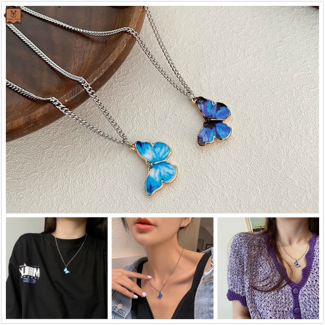 Dây Chuyền Dài Mặt Hình Bướm Thời Trang Cho Nữ