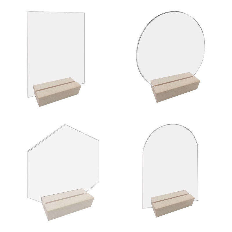 NAV Party Table Sign Holders Acrylic Photo Frame Menu Stand với màn hình hai mặt