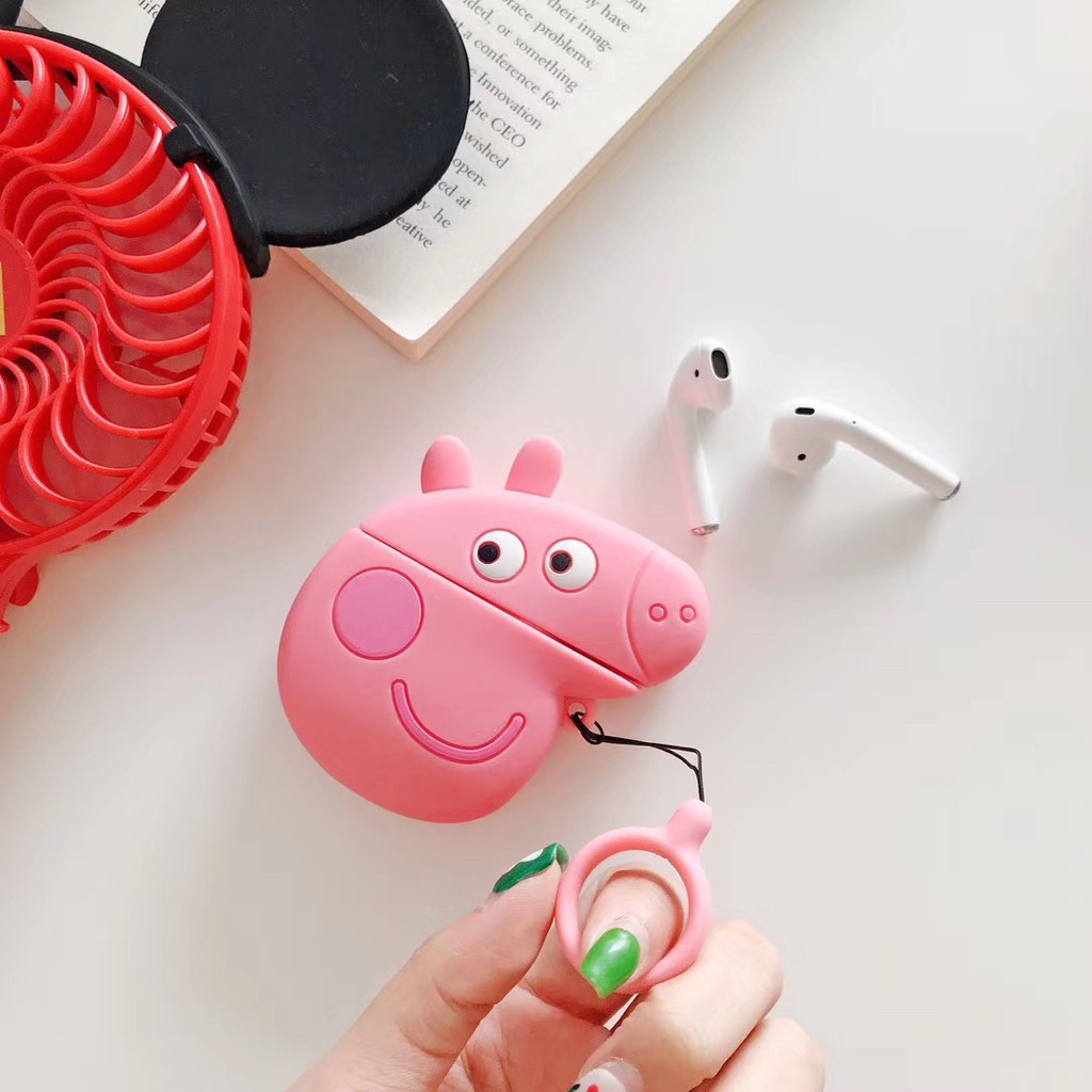 Super cute peppa pig apple Airpods Shockproof Cover Earphone Cases Protector Case