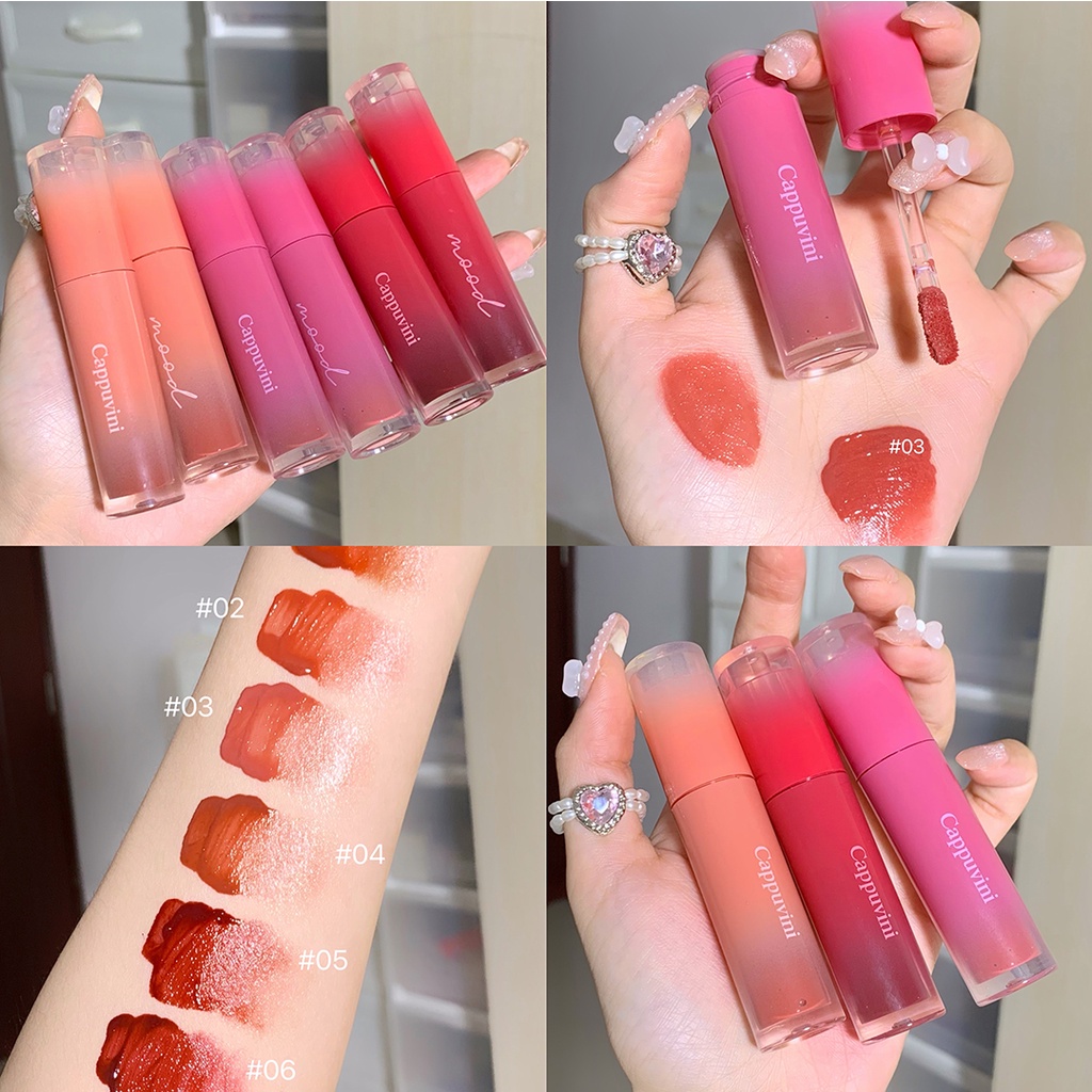 New 6 Colors Cute Lipgloss Bulk Moisturizer Lip Plumper Lip Gloss Cosmetics Reduce Lip Line Nutritious Liquid Lipstick Makeup