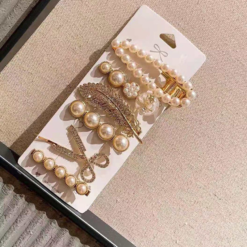 Sét 6 kẹp tóc sang chảnh hàn quốc 2022 HQC011