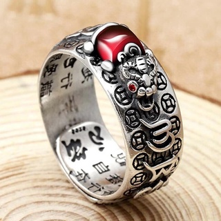 Nhẫn đeo ngón tay kiểu hở hình tỳ hưu may mắn theo phong thủy Trung Hoa dễ điều chỉnh cho nữ
