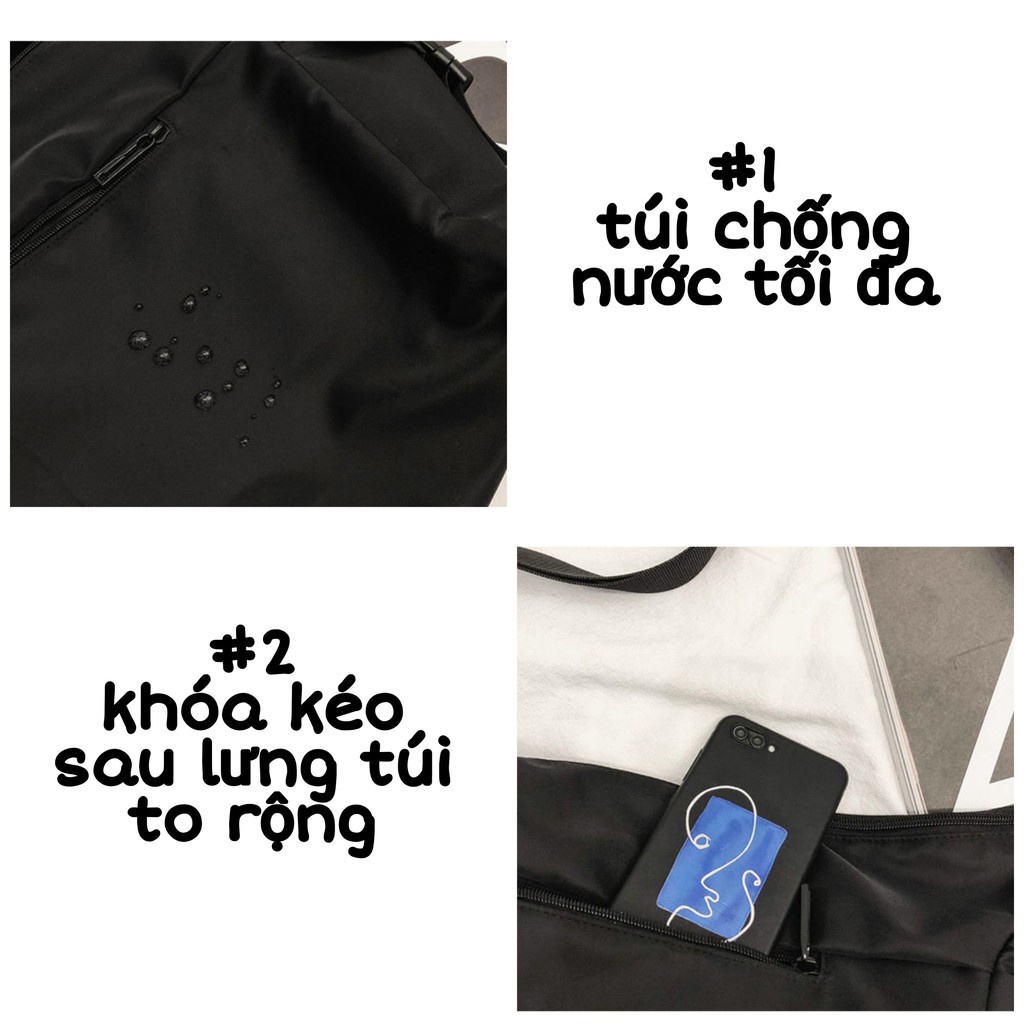 Túi Đeo Chéo Nam Nữ Cỡ Lớn Form To Rộng Phong Cách Unisex Streetwear