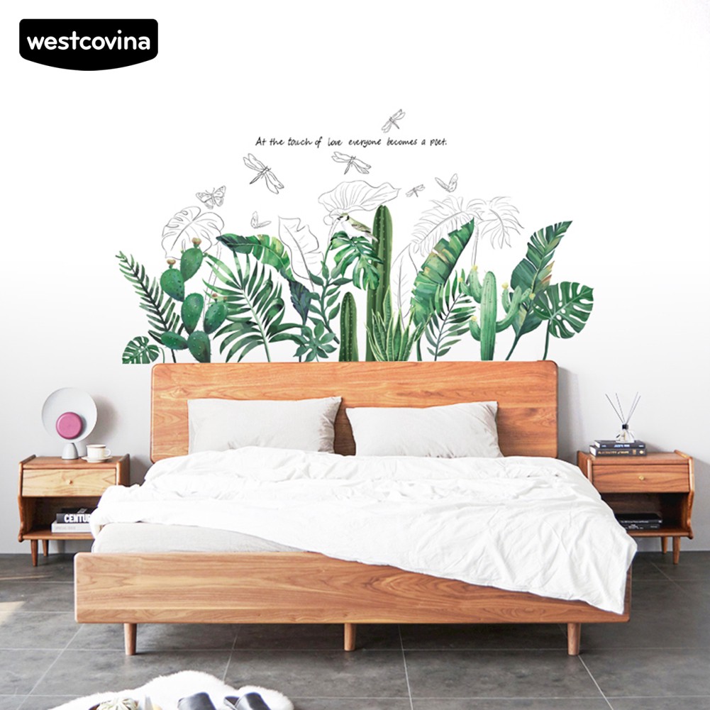 Miếng Dán Trang Trí Tường Trang Trí Hình Cây Chuối / Lá Chuối Dễ Chùi Rửa