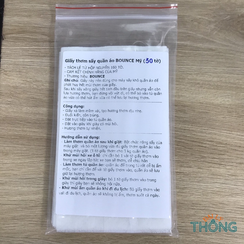 Khăn giấy thơm quần áo KIRKLAND loại 10/20/30/50 tờ - Giấy thơm quần áo BOUNCE 10/20/30 tờ